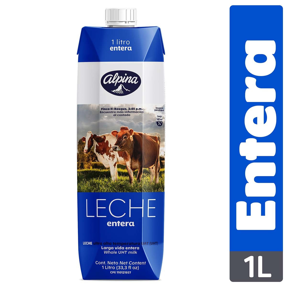 Leche Entera Alpina Caja X 1 L.
