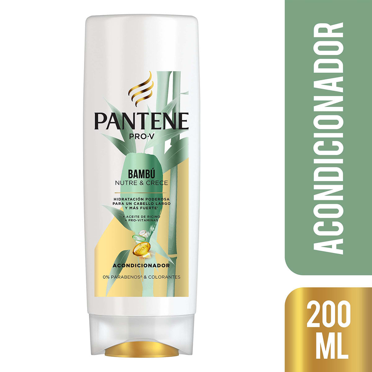Acondicionador Pantene Pro-V Nutre y Crece Bambú Frasco x 200 mL.