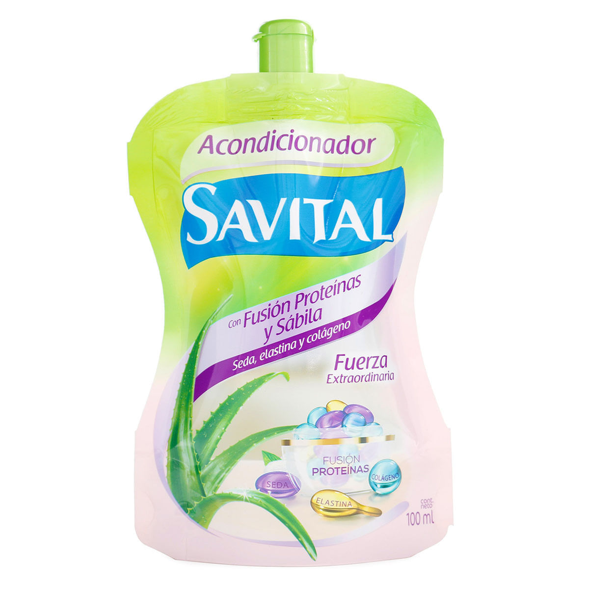 Acondicionador Savital Fusión Proteínas y Sábila Doypack x 100 mL.