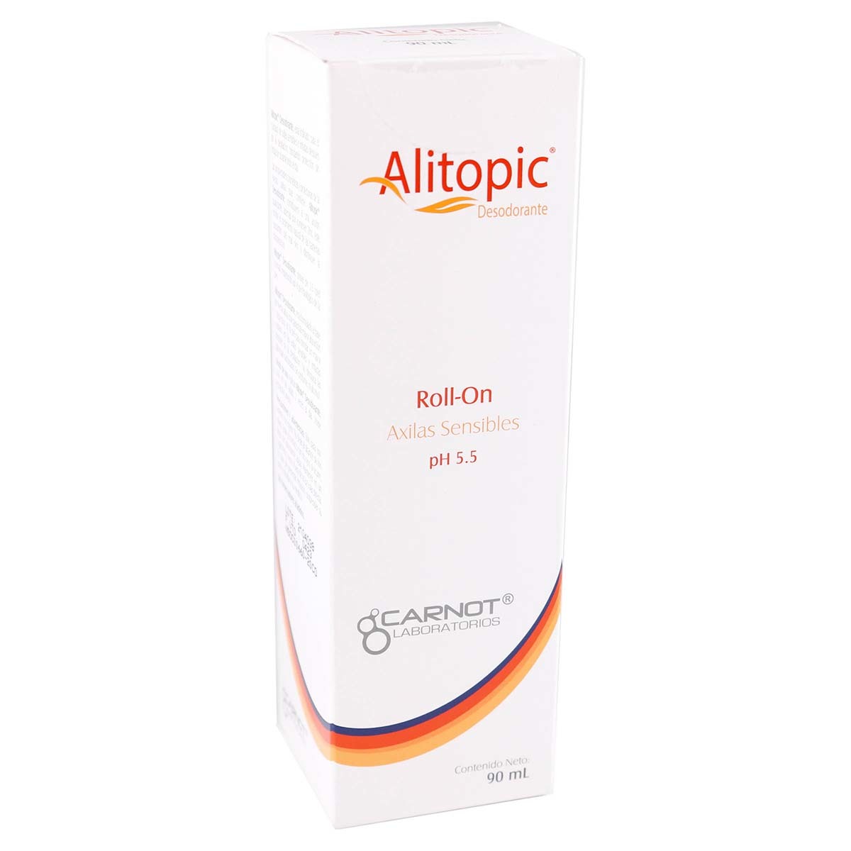 Desodorante Alitopic Axilas Sensibles Ph 5.5 Carnot Roll On x 90 mL.