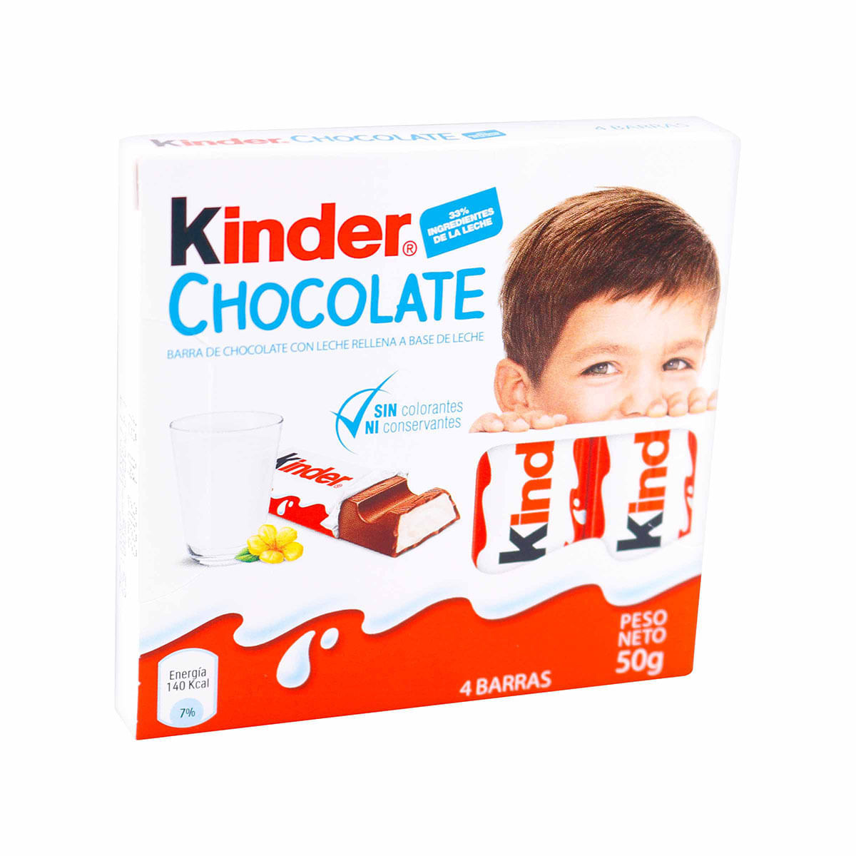 Chocolate Kinder Barra 50 g Caja x 4 Uds.
