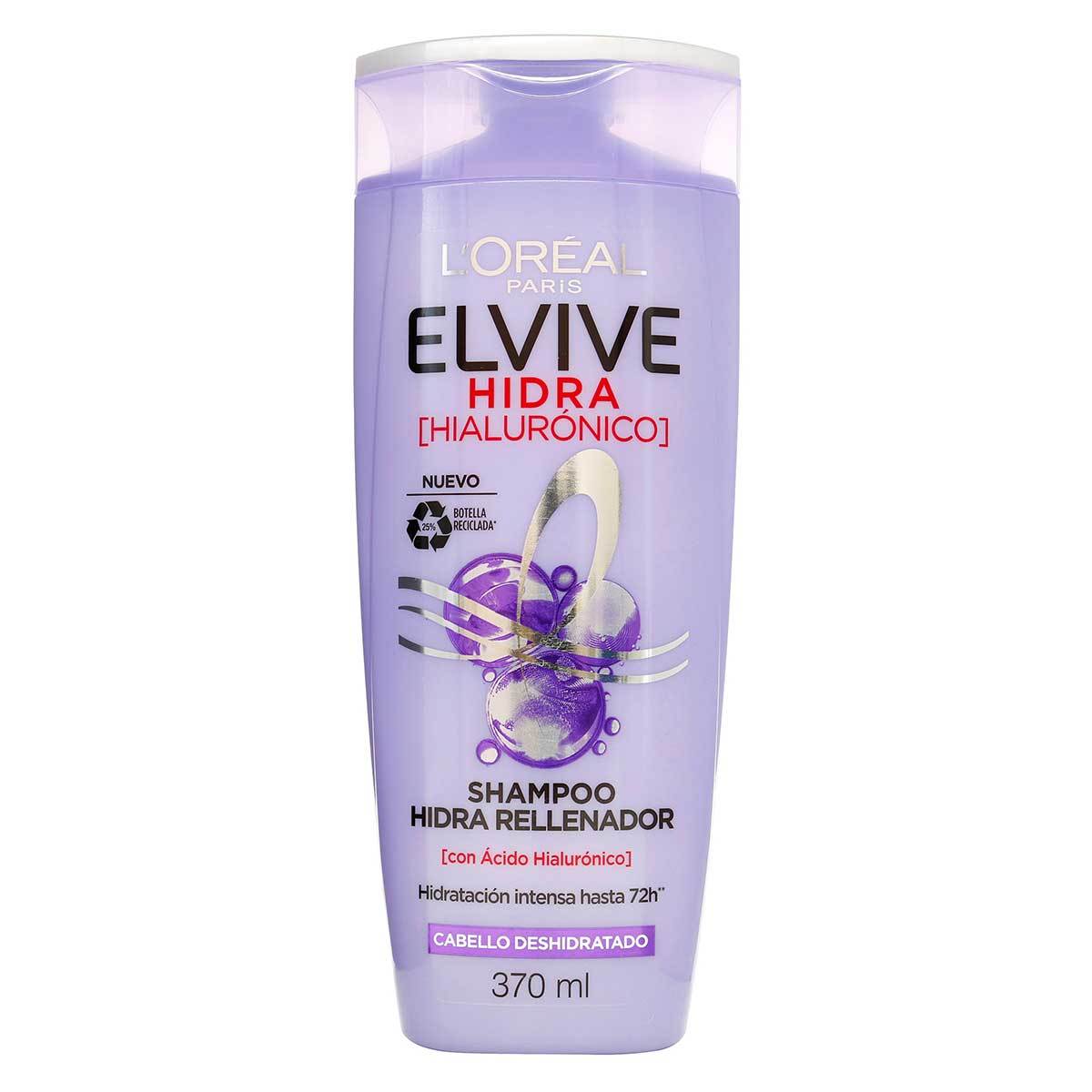 Shampoo Elvive Hidra Hialurónico LOréal Paris Cabello Deshidratado Frasco x 370 mL