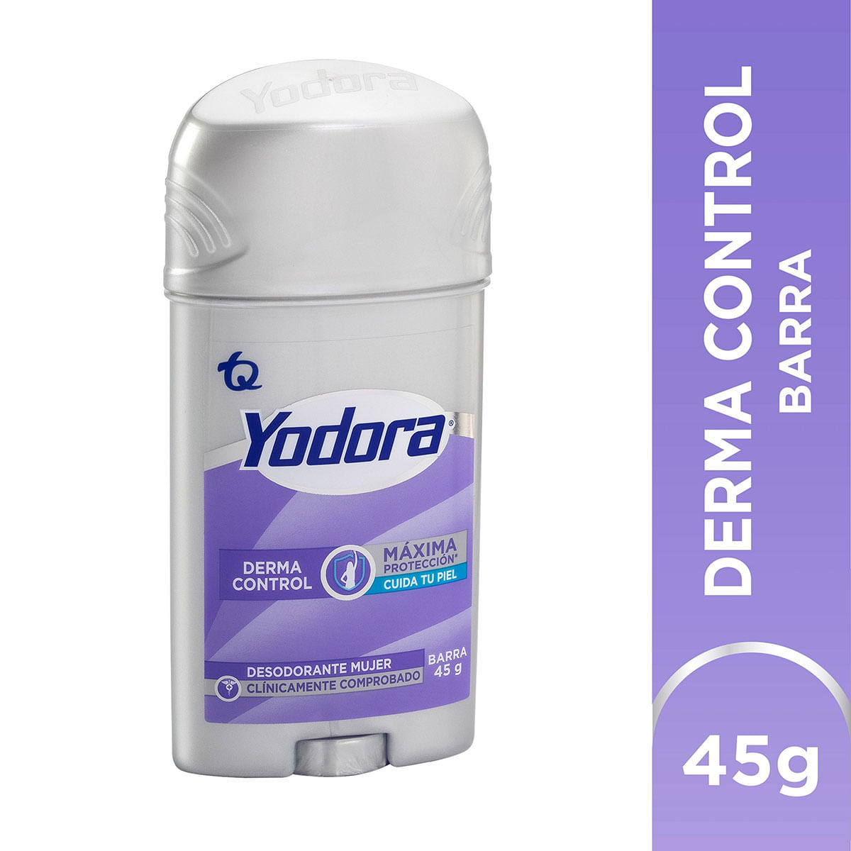 Desodorante Mujer Yodora Derma Control Máxima Protección Barra x 45 g.