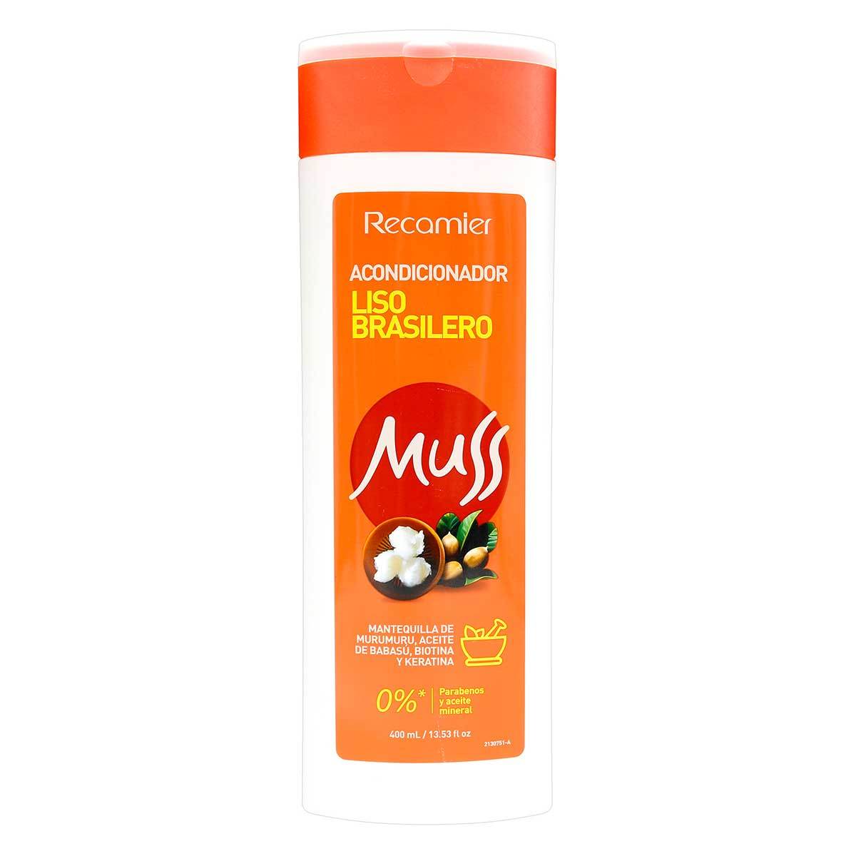 Acondicionador Muss Liso Brasilero Frasco x 400 mL.