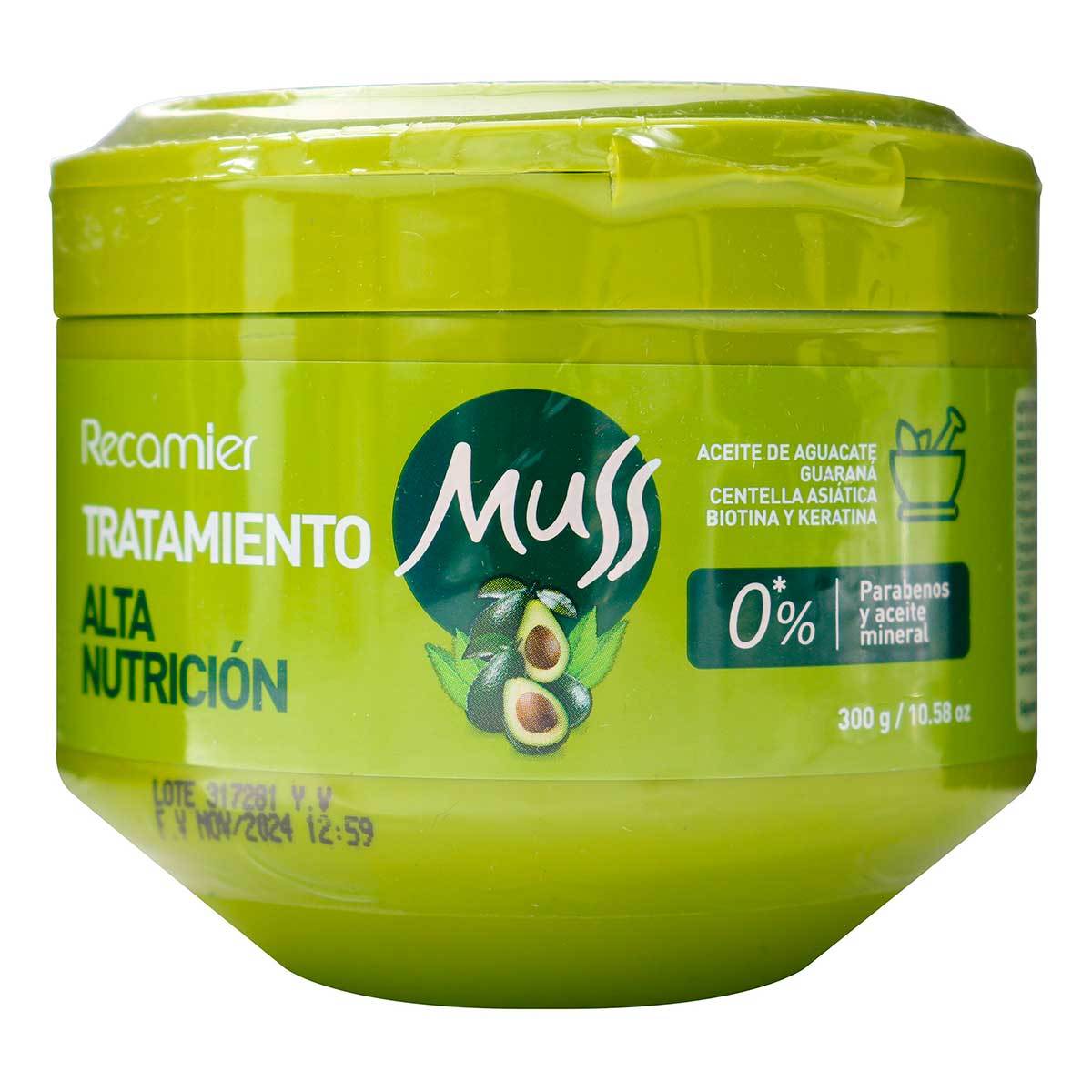 Tratamiento Capilar Muss Alta Nutrición Frasco x 300 g.