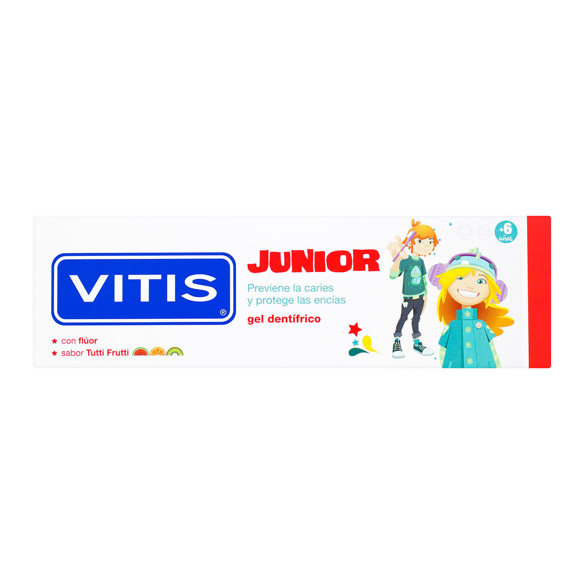 Gel Dentífrico Vitis Junior Sabor Tutti Frutti Tubo x 75 mL