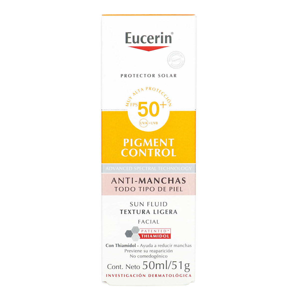 Protector Solar Facial Anti-Manchas Pigment Control Eucerin Frasco x 50 mL