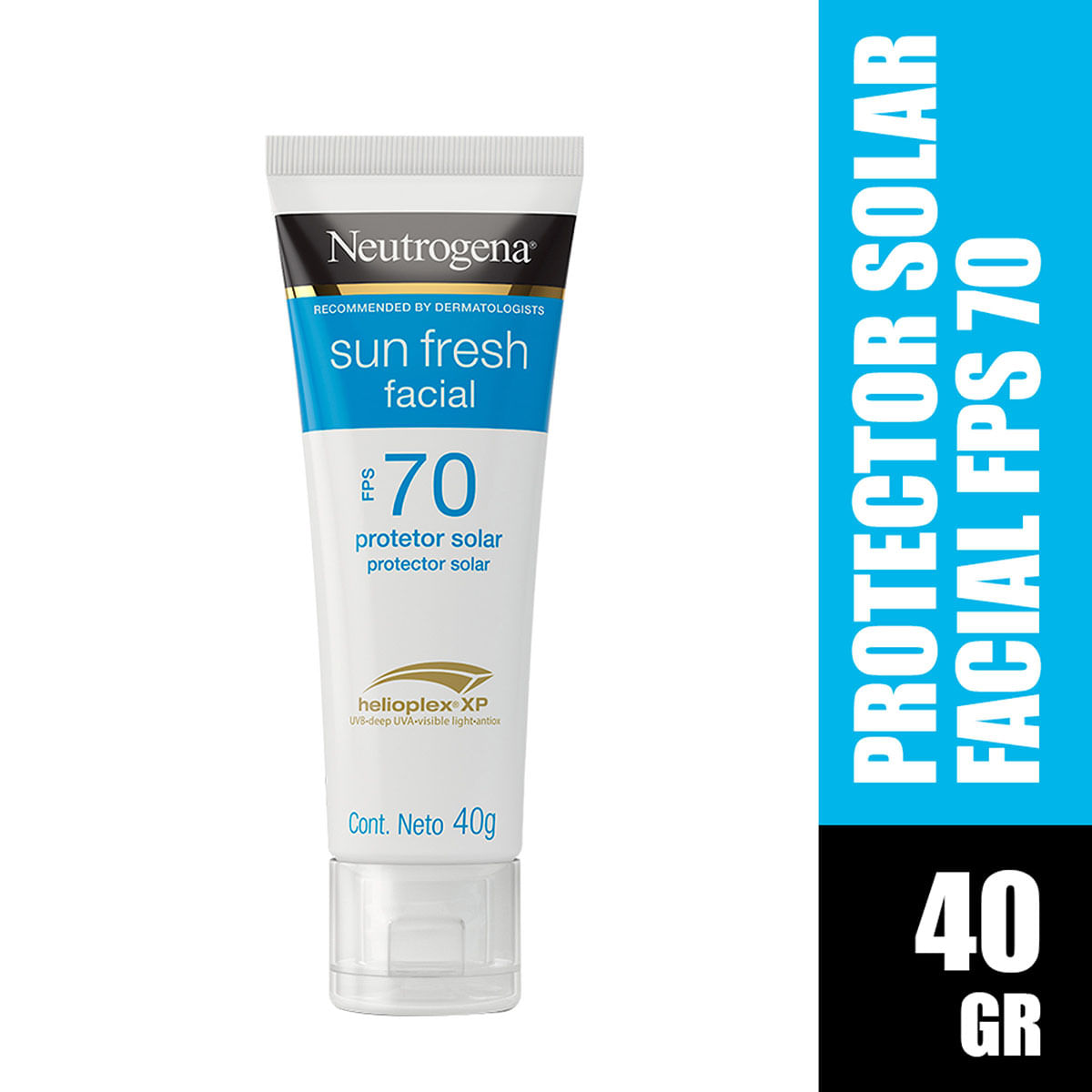 Protector Solar Sun Fresh Facial Fps 70 Neutrogena Tubo x 40 g