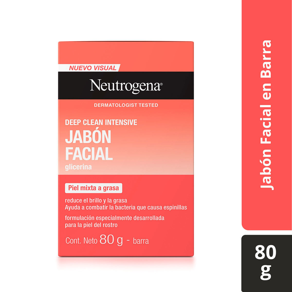 Jabón en Barra Facial Neutrogena Caja x 80 g.