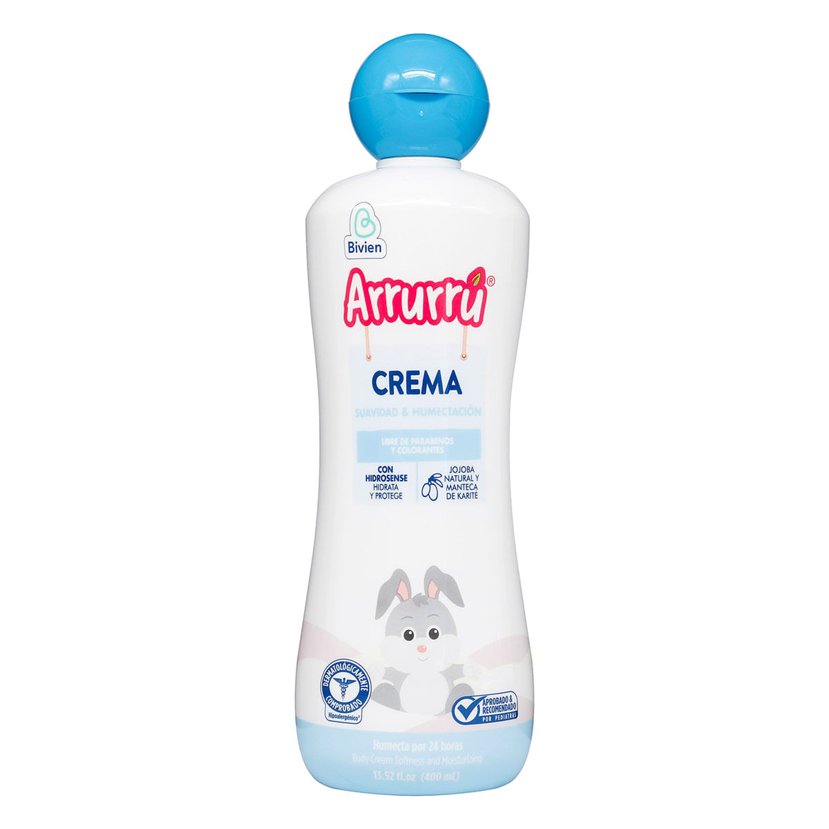 Crema Corporal Suavidad y Humectación para Bebes Arrurrú Frasco x 400 mL