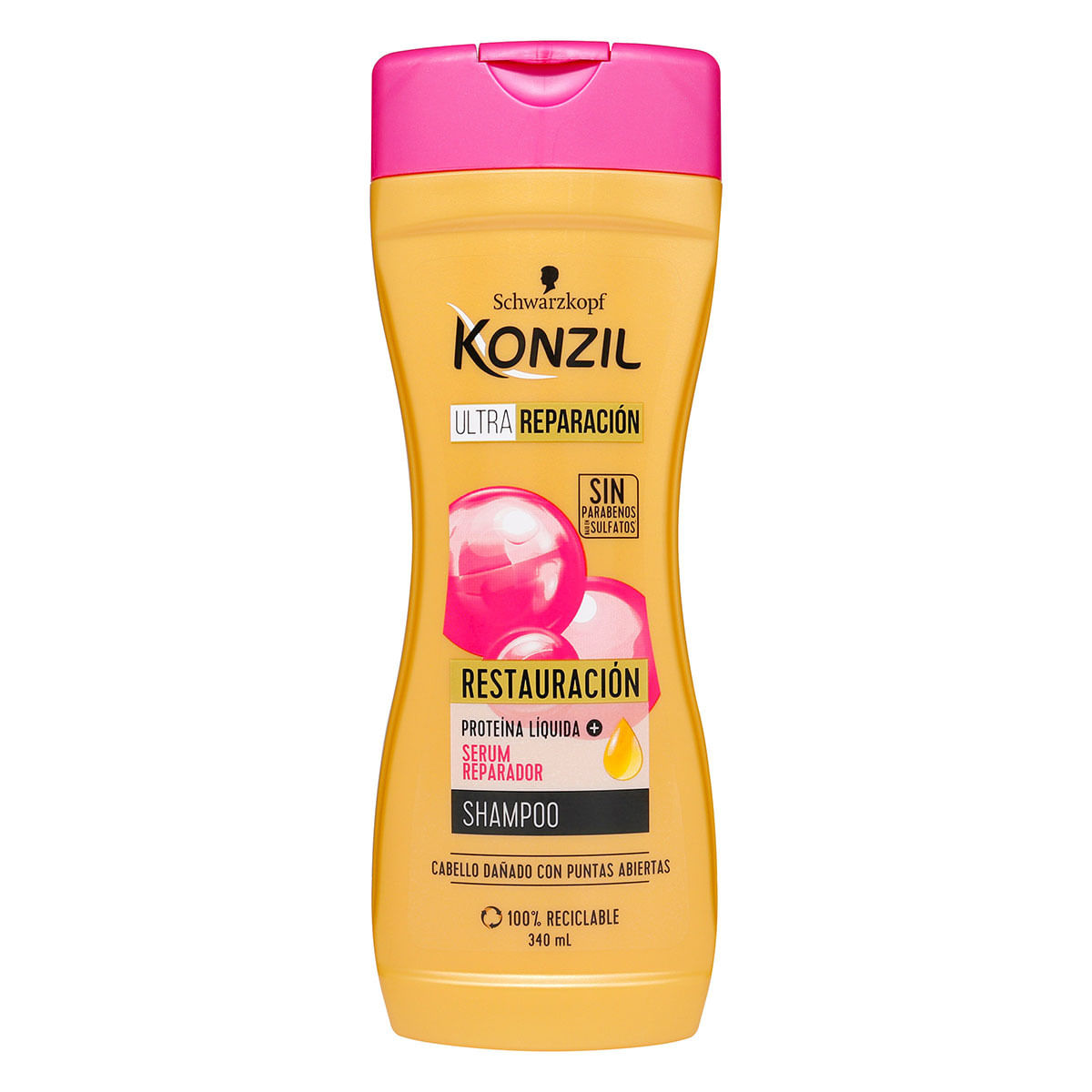 Shampoo Restauración Ultra Reparación Konzil Frasco x 340 mL.