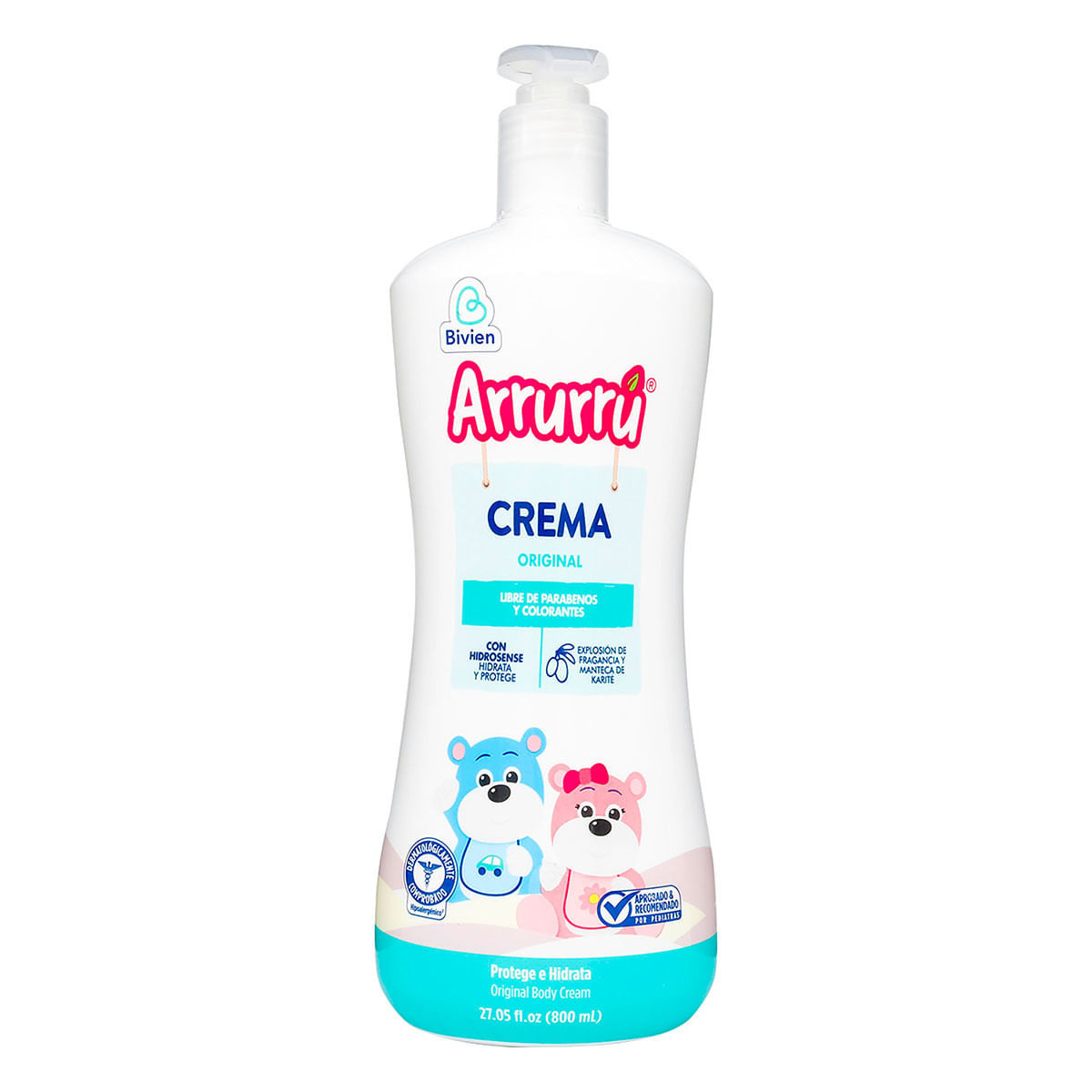 Crema Corporal Arrurrú Original Azul Frasco x 800 mL