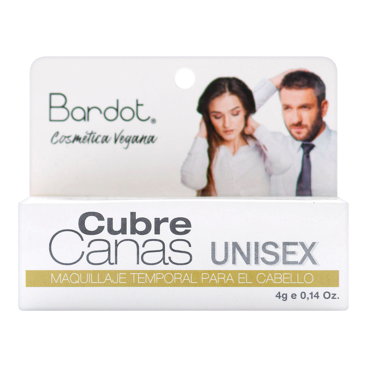 Maquillaje Temporal para Cabello Cubre Canas Castaño Unisex Bardot x 4 g