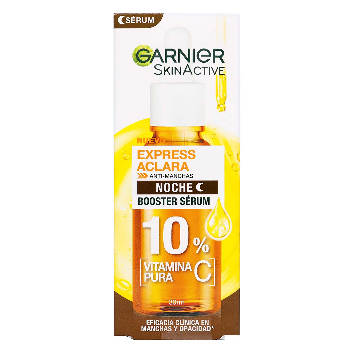 Serum Anti-Manchas Noche Express Aclara Garnier SkinActive Frasco x 30 mL