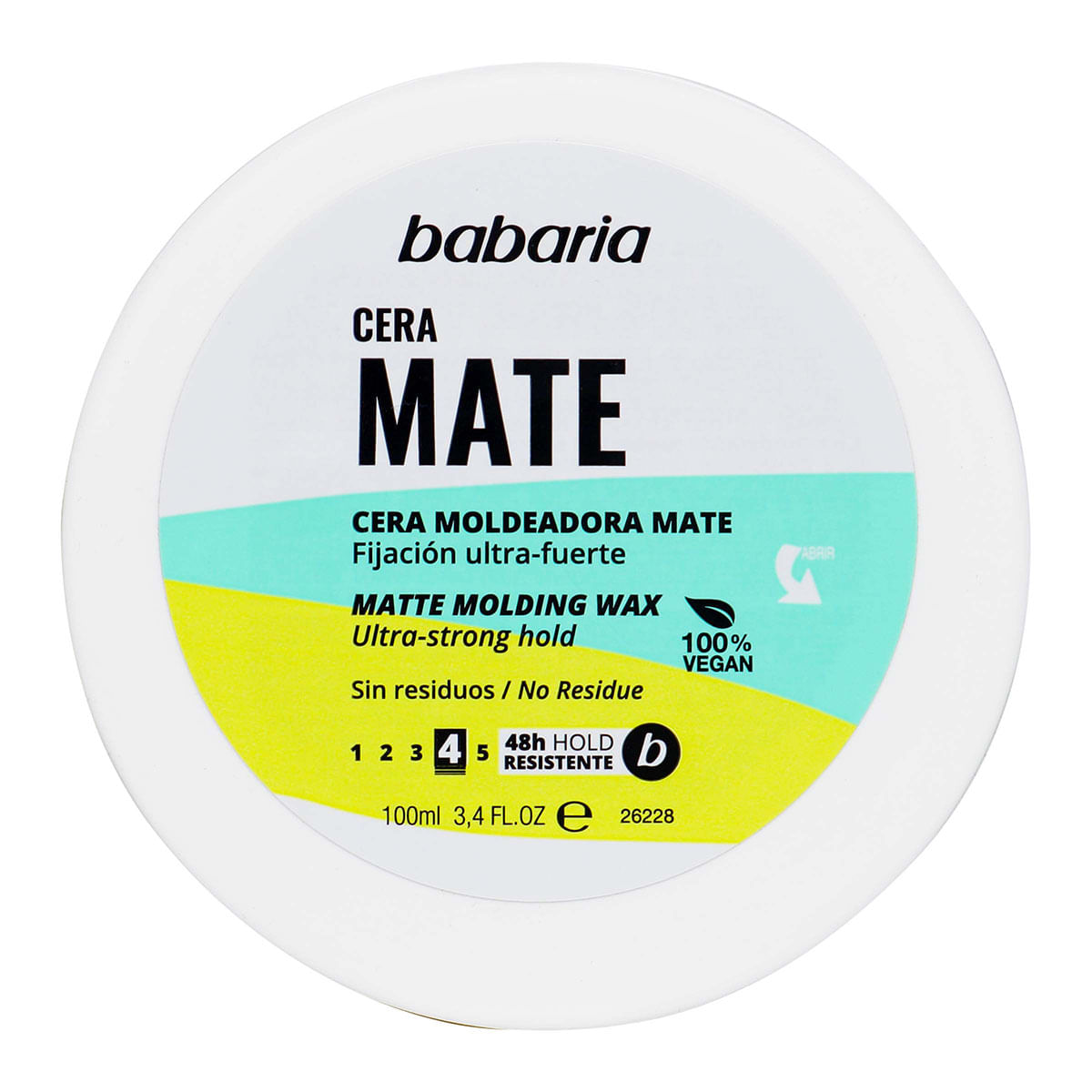Cera Moldeadora Mate Babaria Frasco x 100 mL