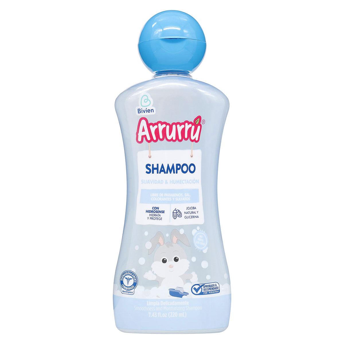 Shampoo Arrurrú Suavidad y Humectación Bivien Frasco x 220 mL