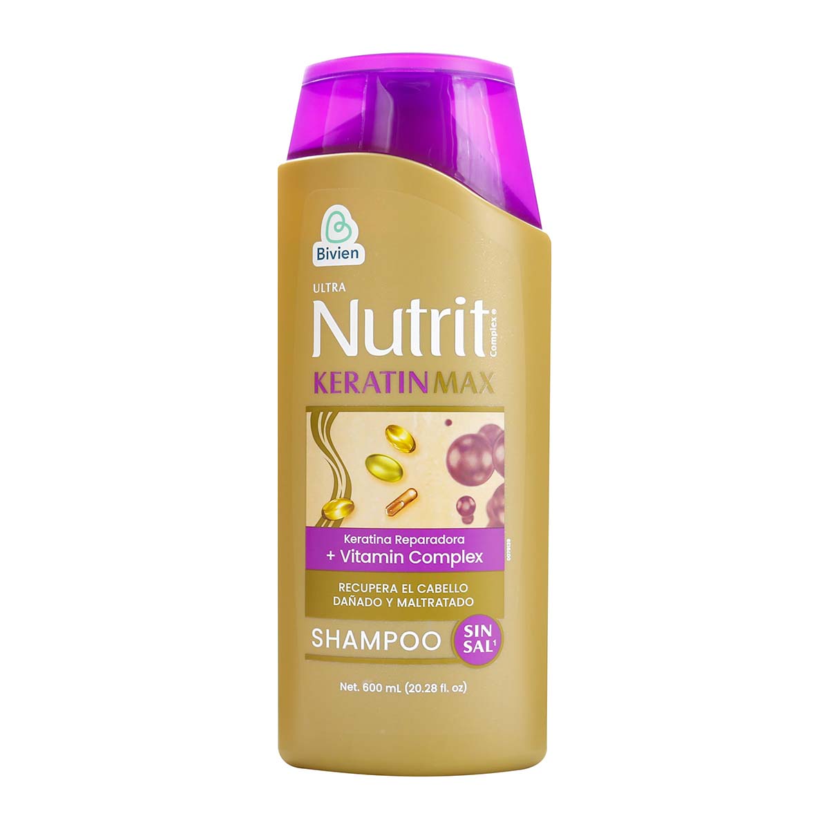 Shampoo Ultra Nutrit Keratinmax Bivien Frasco x 600 mL