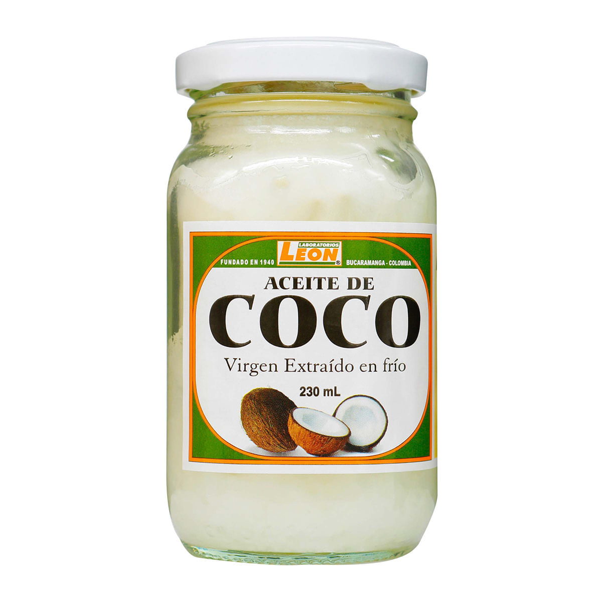 Aceite de Coco Virgen León Frasco x 230 mL