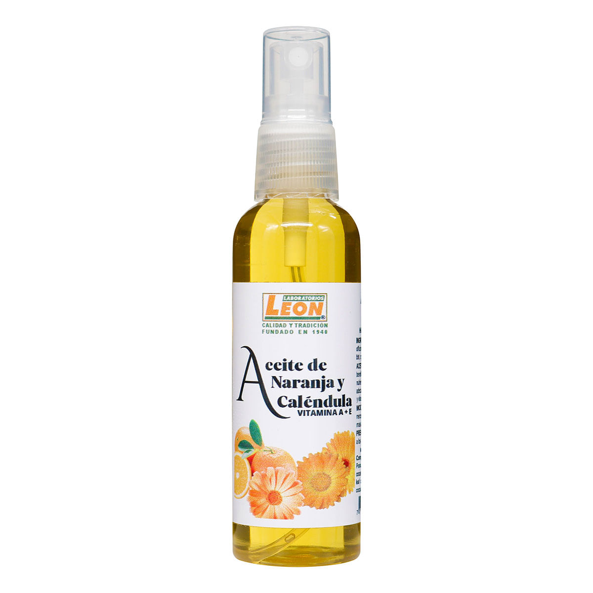 Aceite de Naranja y Caléndula Vitamina A+E León Frasco x 60 mL