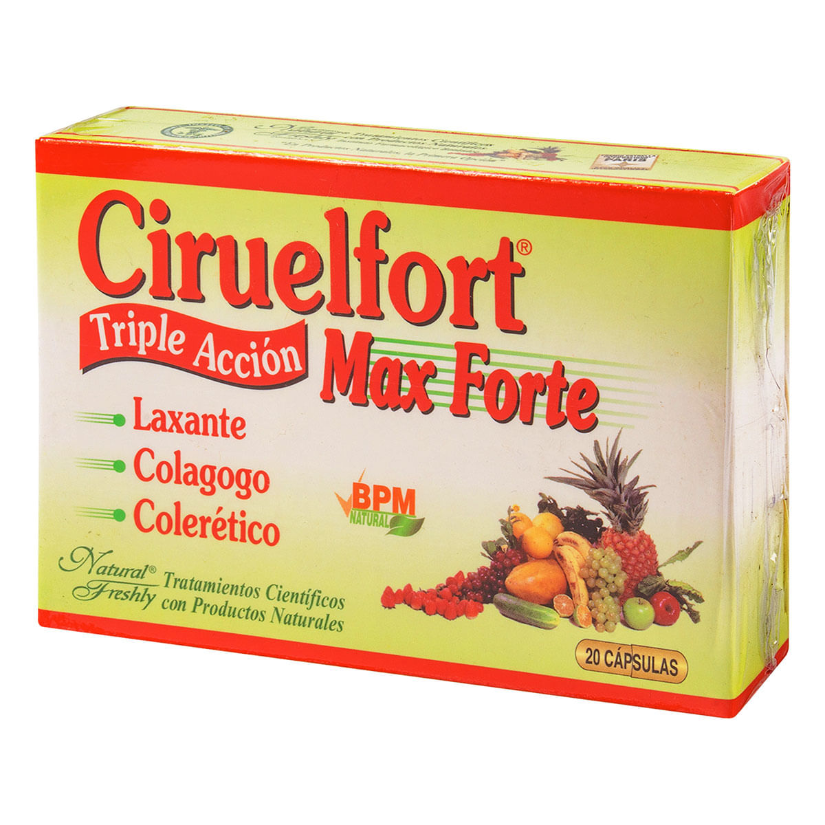 Ciruelfort Max Forte Triple Acción Natural Freshly Caja X 20 Cápsulas.