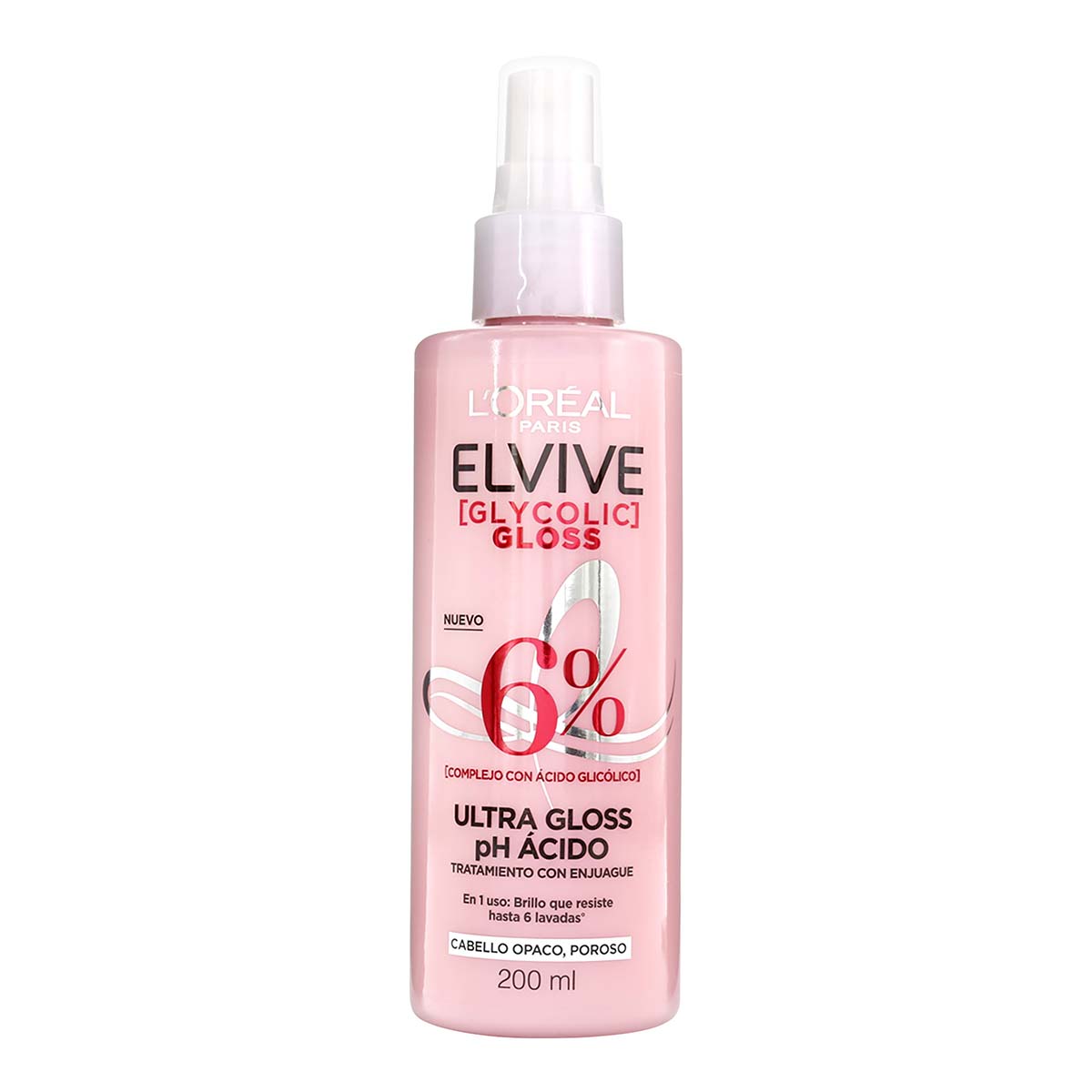 Tratamiento con Enjuague Elvive Ultra Gloss pH Ácido Loréal Paris Frasco x 370 mL