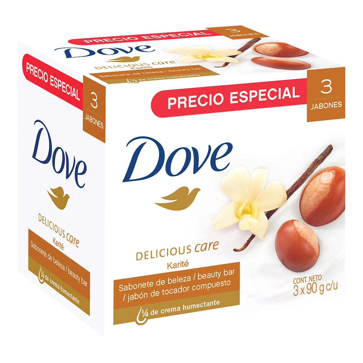 Jabón Dove Karité Barra X 90 G X 3 Uds.
