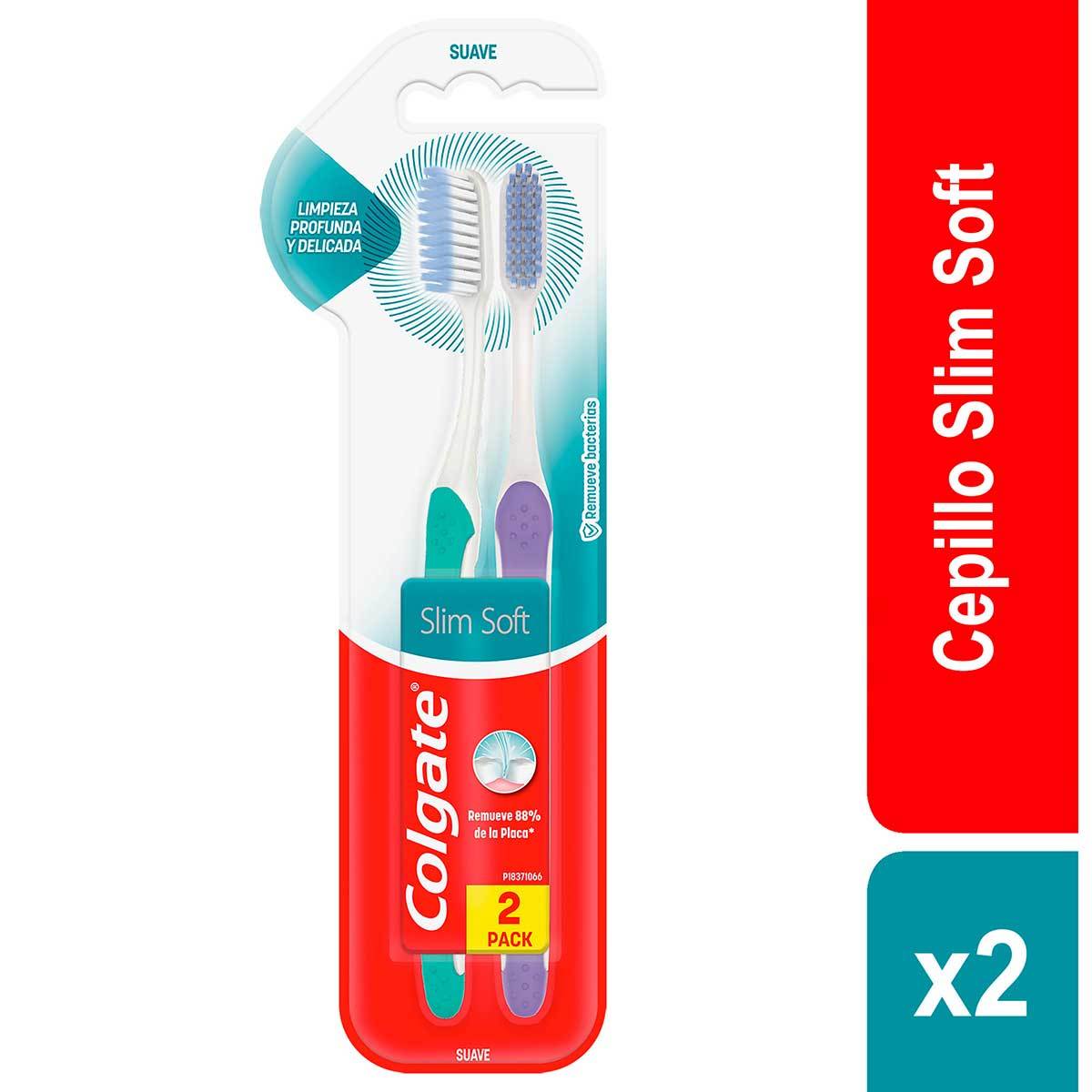 Cepillo Dental Colgate Slim Soft Blister x 2 Ud Pack.