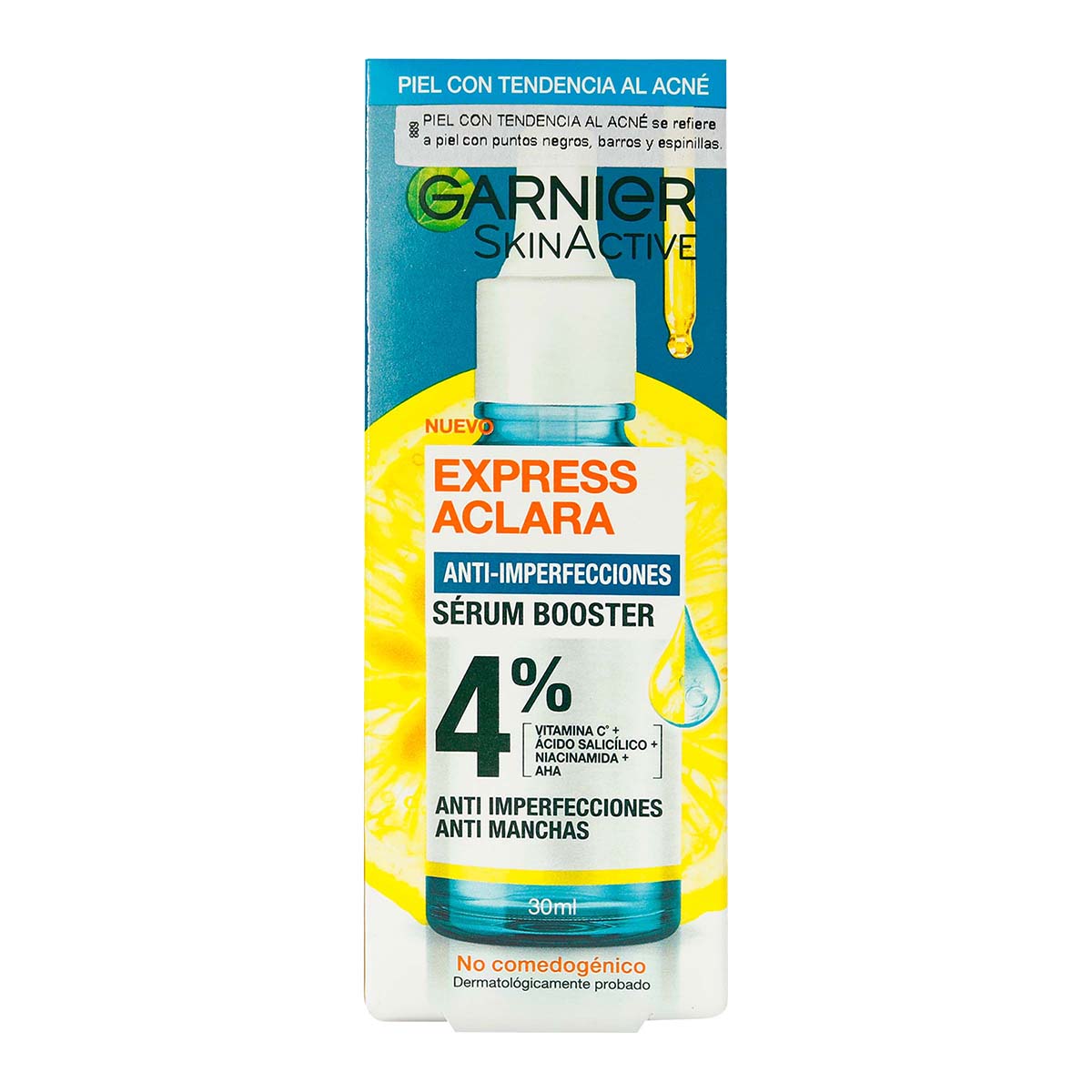 Sérum Booster Anti-imperfecciones Express Aclara Garnier SkinActive Frasco x 30 mL