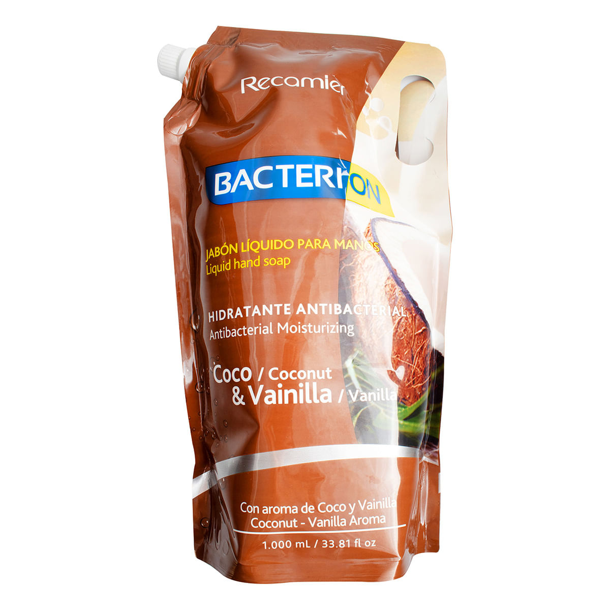 Jabón Líquido Bacterion Coco & Vainilla Doypack x 1000 mL