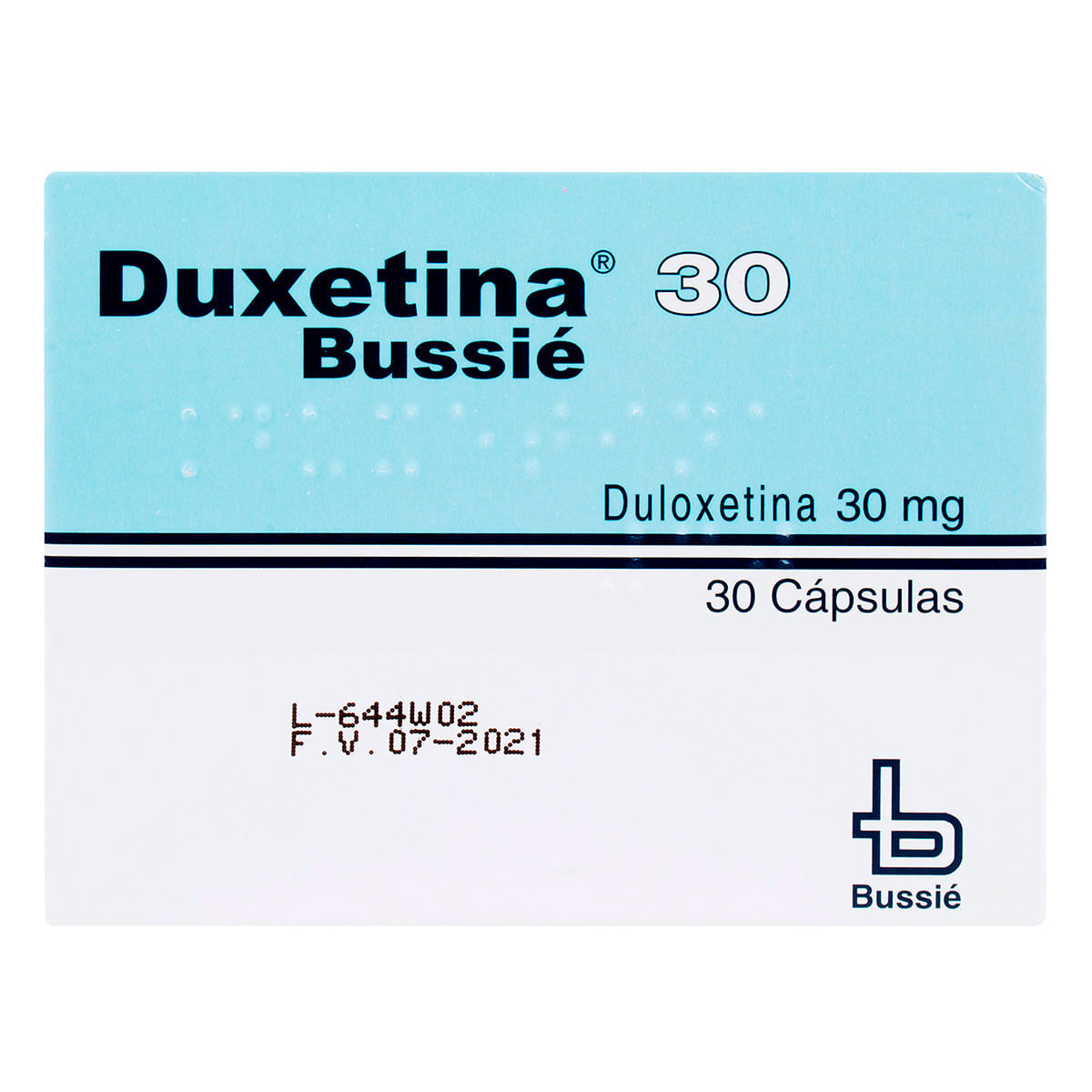 Duxetina 30 Mg Bussié Caja X 30 Cápsulas.