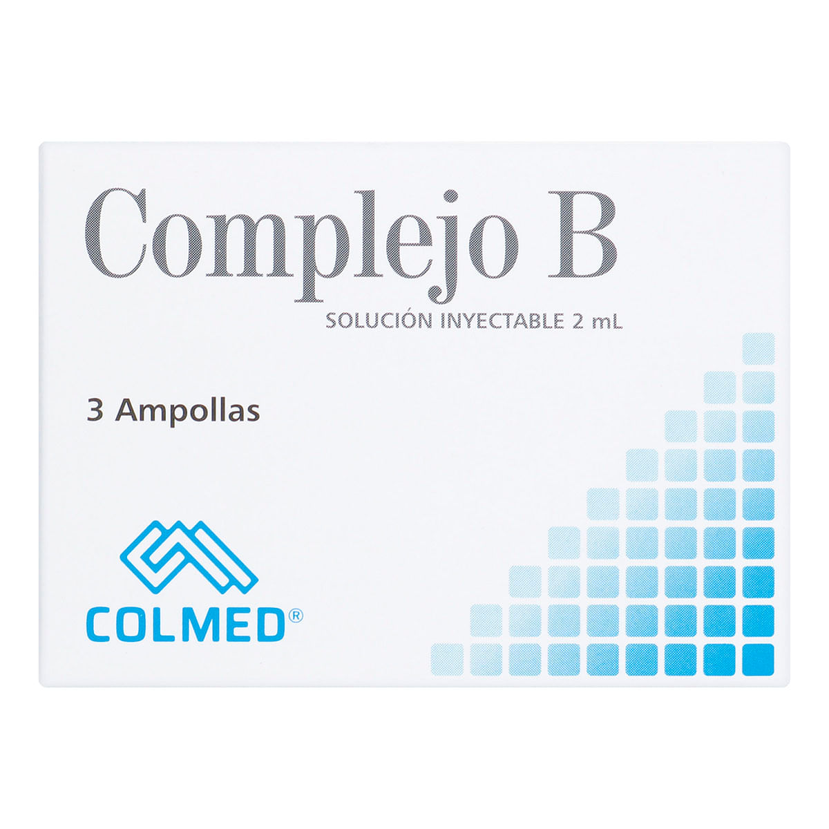 Solución Inyectable Complejo B 2 mL Colmed Caja x 3 Ampollas