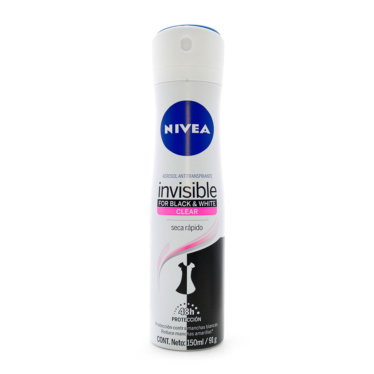 Antitranspirante Nivea Mujer Invisible Black & White Aerosol x 150 mL
