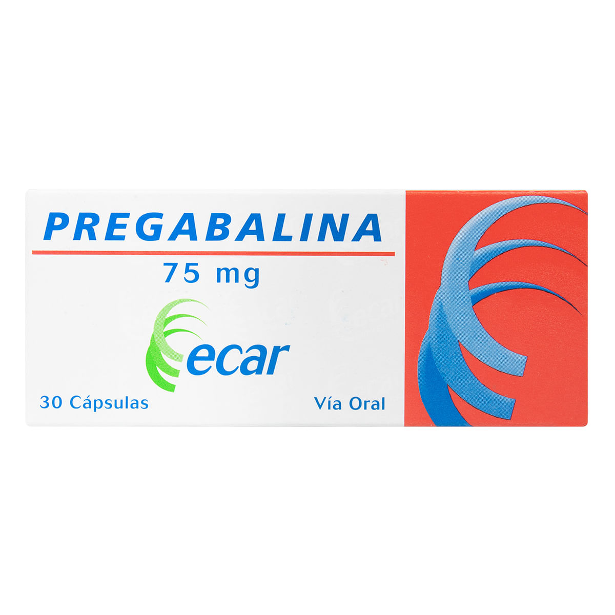 Pregabalina 75 Mg Ecar Caja X 30 Cápsulas.