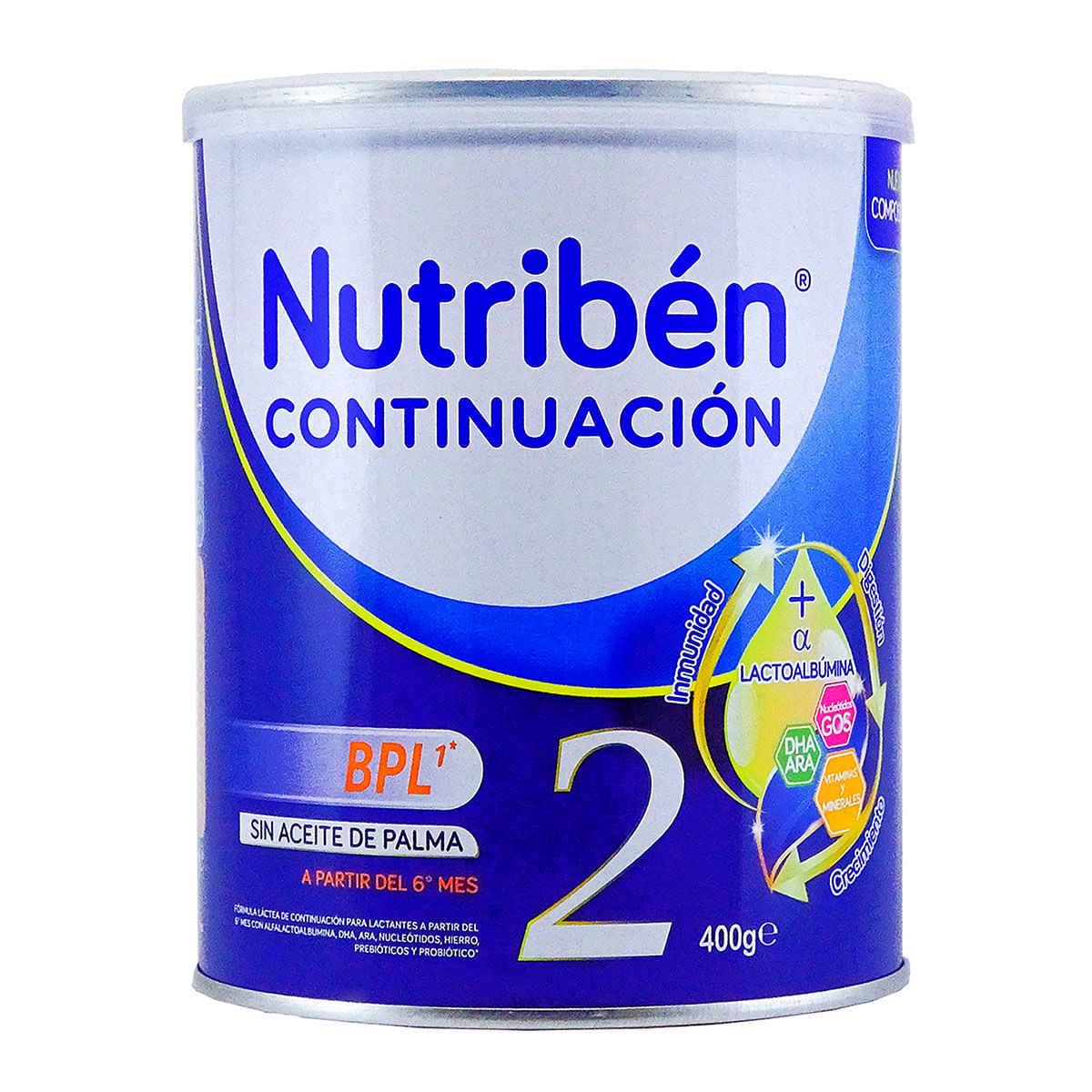 Fórmula Láctea Nutribén Continuación 2 Tarro X 400 G.