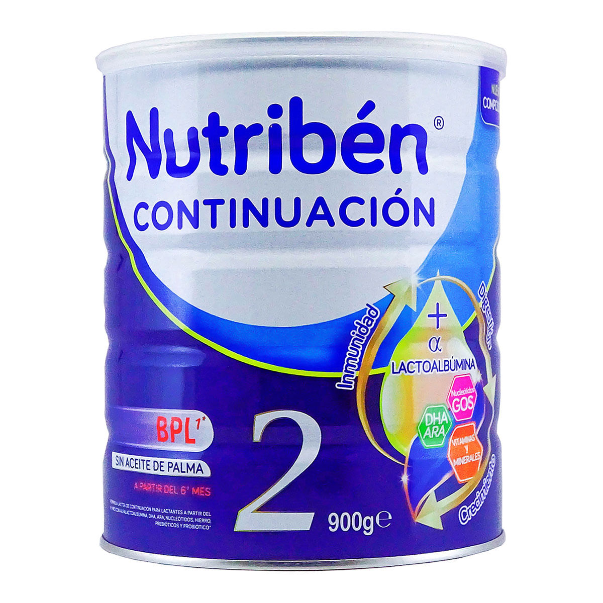 Fórmula Láctea Nutribén Continuación 2 Tarro X 900 G.