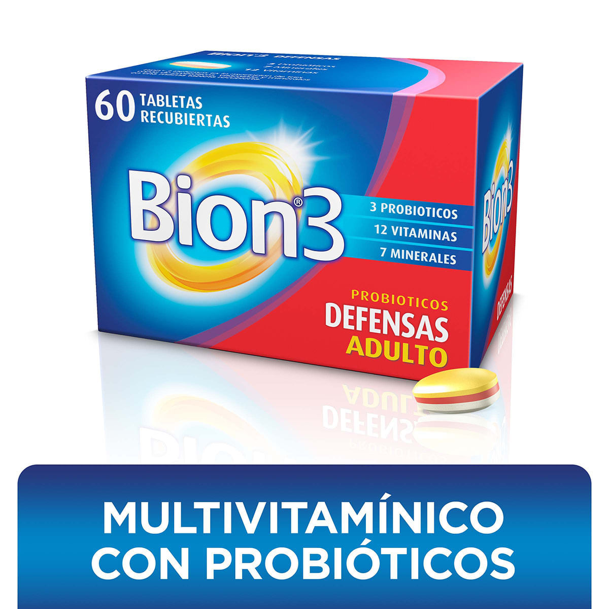 Multivitamínico Bion 3 Merck Caja X 60 Tabletas Recubiertas.