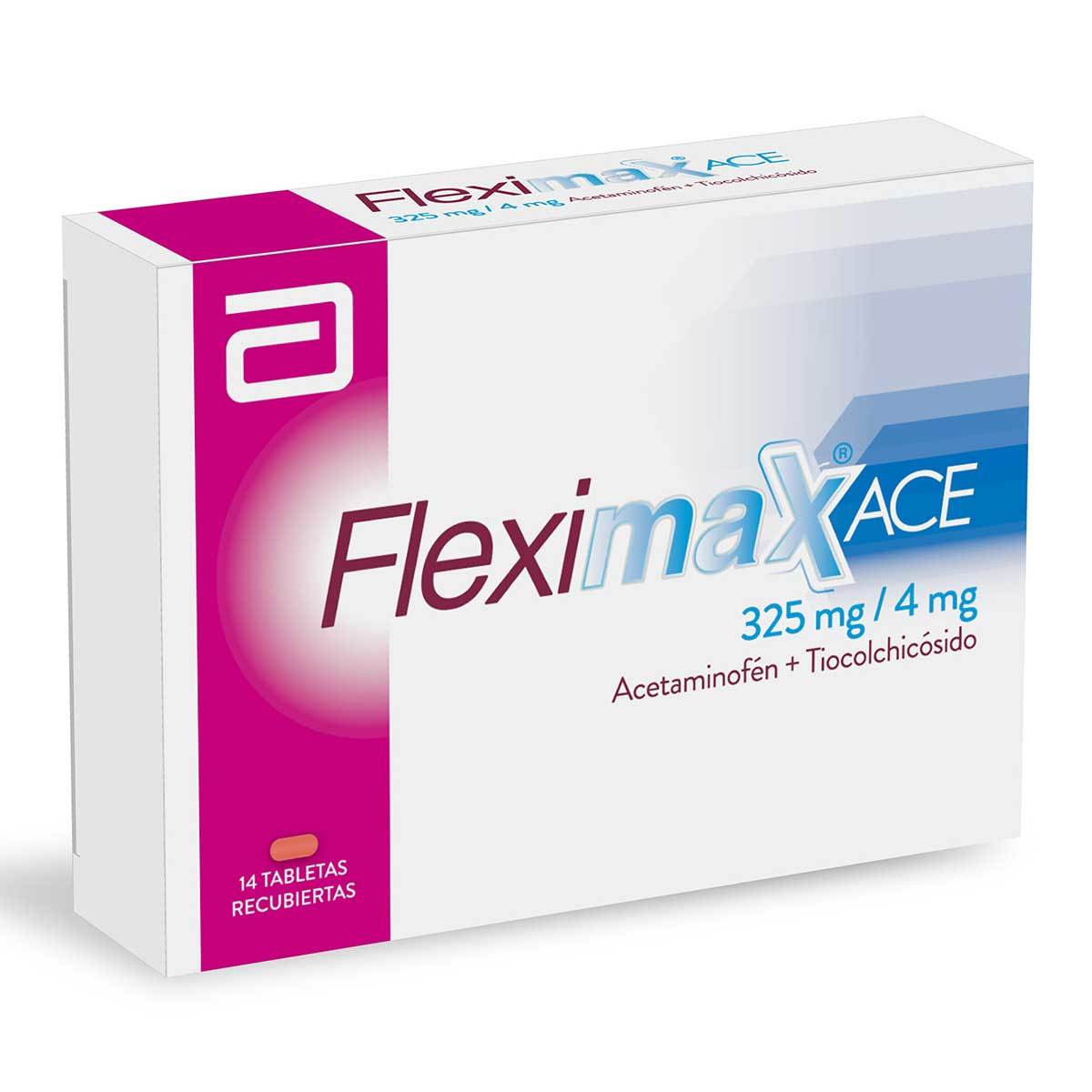 Fleximax Ace 325 Mg/4 Mg Abbott Caja X 14 Tabletas Recubiertas.