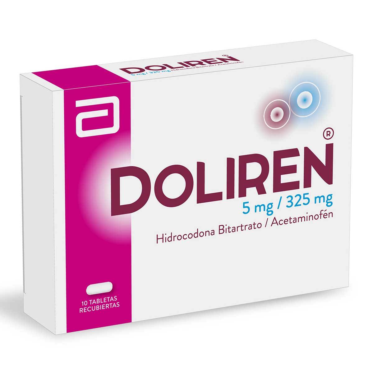Doliren 5 Mg/325 Mg Abbott Caja X 10 Tabletas Recubiertas.