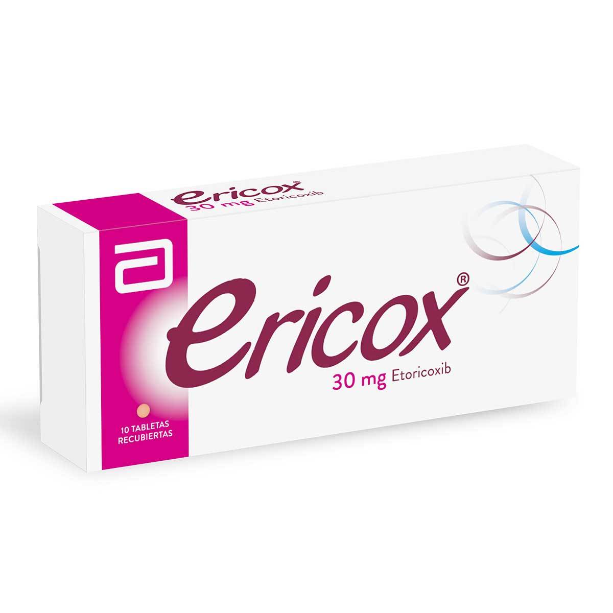 Ericox 30 Mg Abbott Caja X 10 Tabletas Recubiertas.