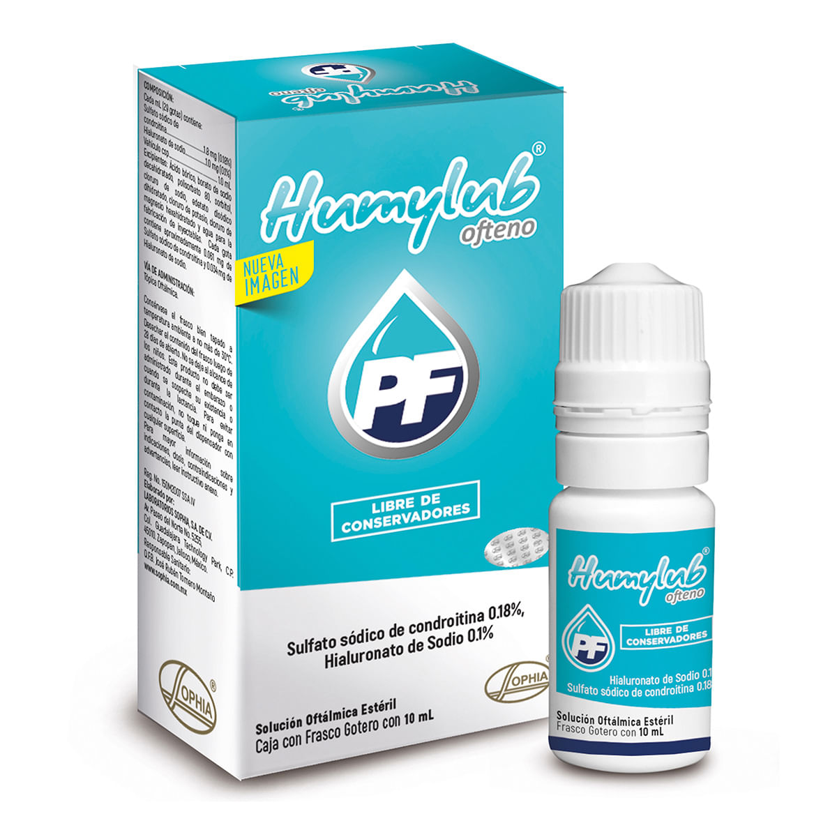 Solución Oftálmica Humylub Ofteno Pf Sophia Frasco Gotero X 10 Ml.