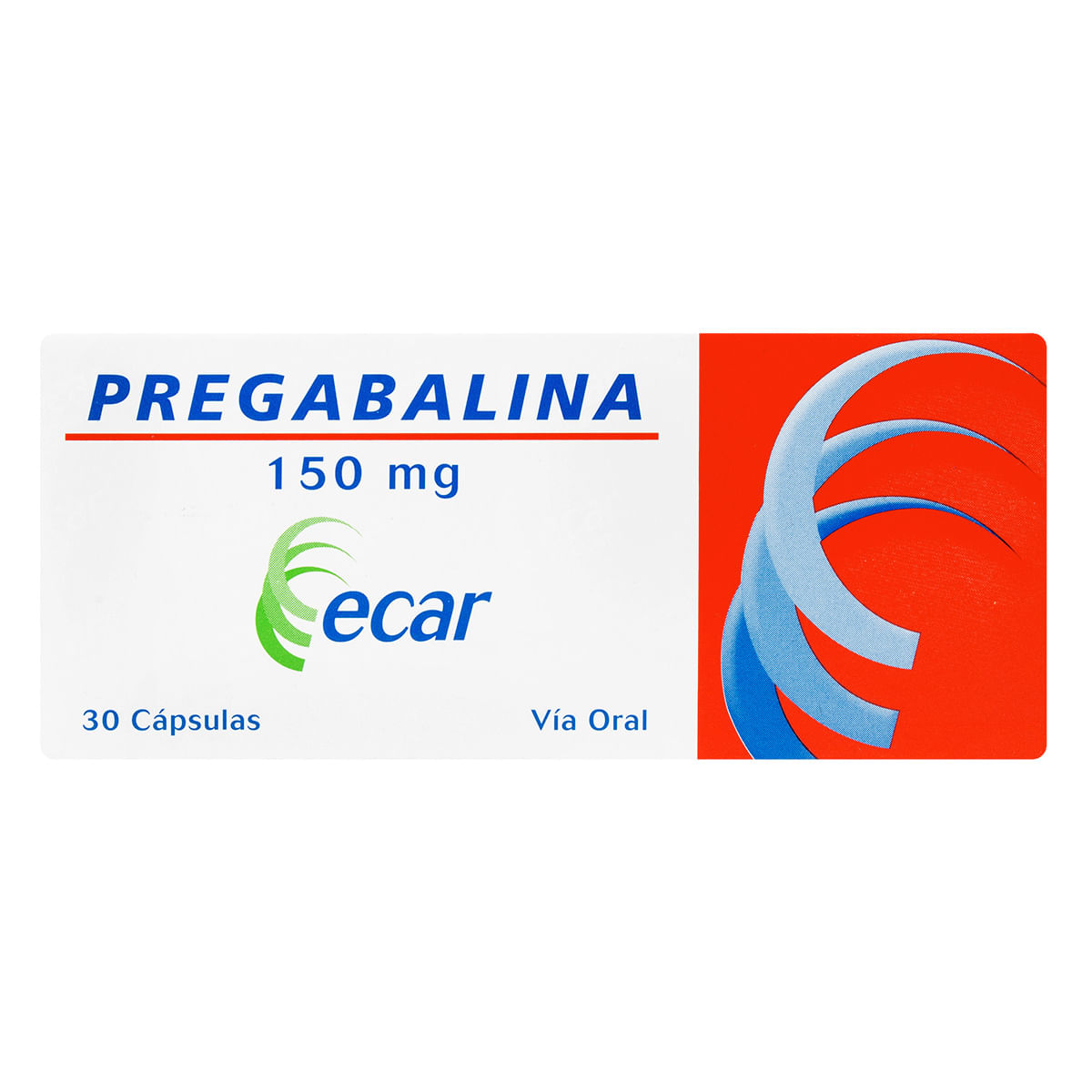 Pregabalina 150 Mg Ecar Caja X 30 Cápsulas.