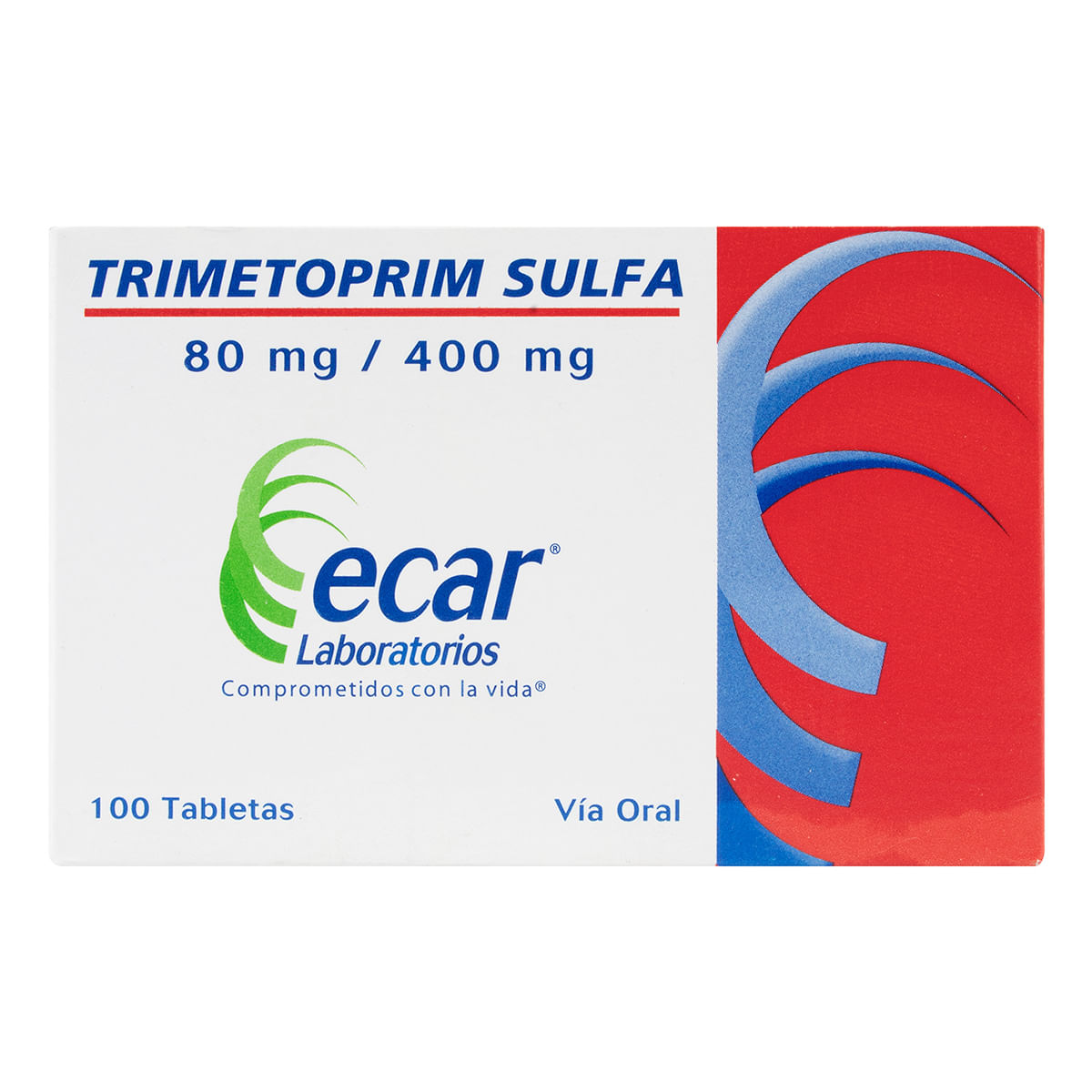 Trimetoprim Sulfa 80 Mg/400 Mg Ecar Caja X 100 Tabletas.