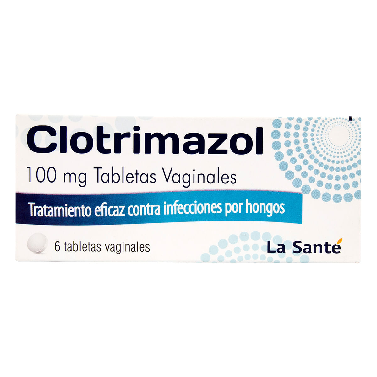 Clotrimazol 100 Mg La Santé Caja X 6 Tabletas Vaginales.