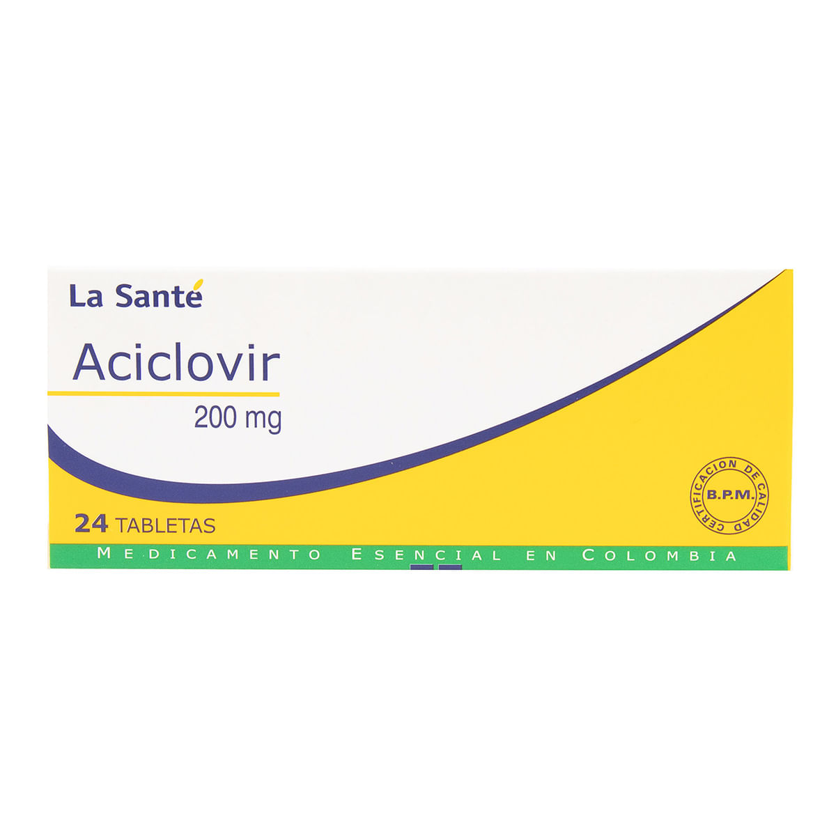 Aciclovir 200 Mg La Santé Caja X 24 Tabletas.