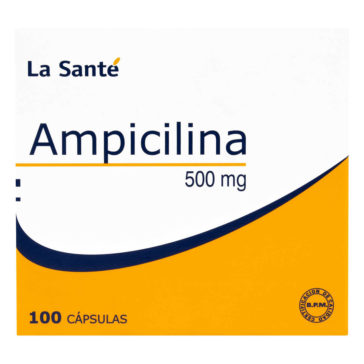 Ampicilina 500 Mg La Santé Caja X 100 Cápsulas.