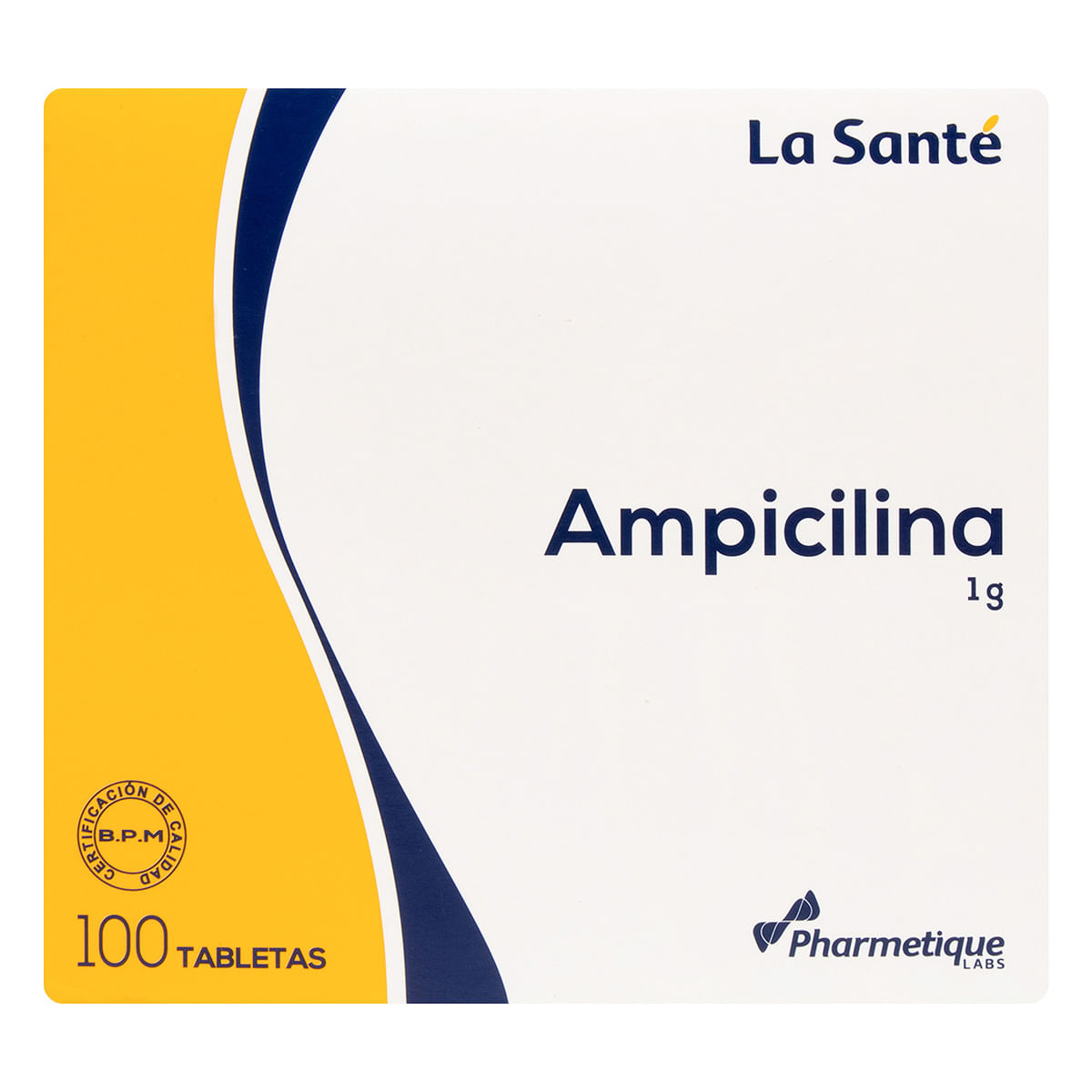Ampicilina 1 G La Santé Caja X 100 Tabletas.