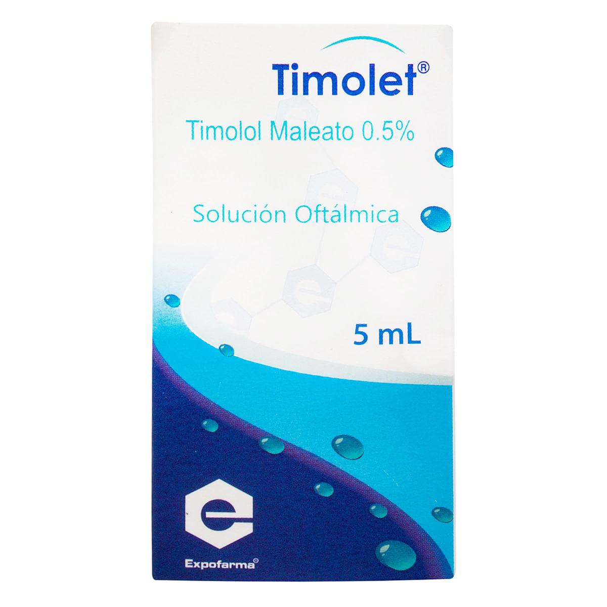 Solución Oftálmica Timolet 5% Expofarma Frasco X 5 Ml.