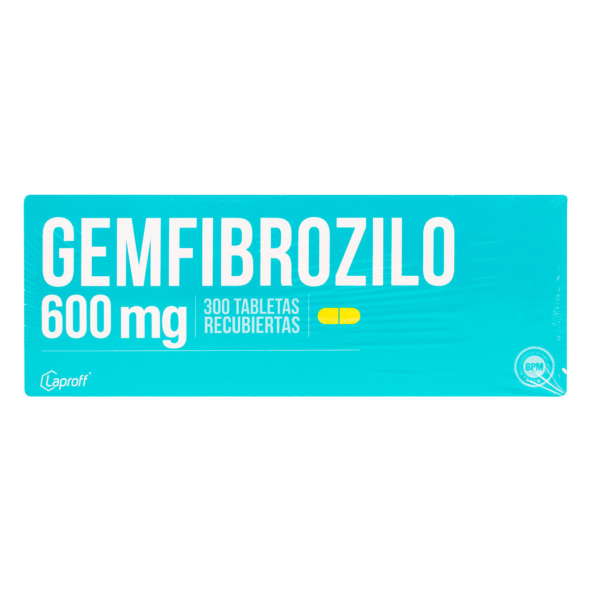 Gemfibrozilo 600 Mg Laproff Caja X 300 Tabletas Recubiertas.