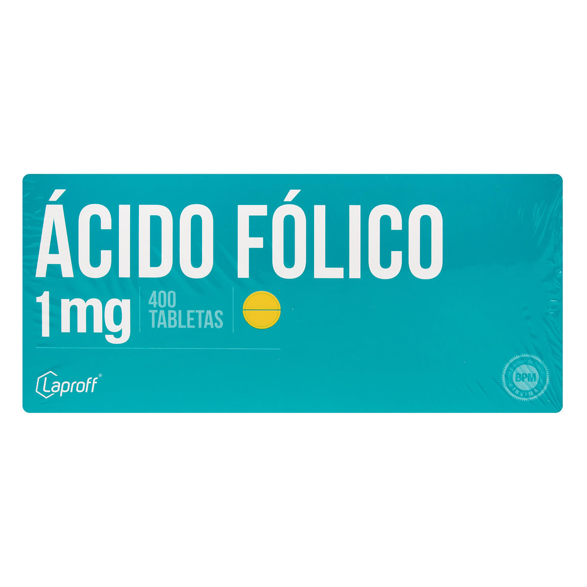 Ácido Fólico 1 Mg Laproff Caja X 400 Tabletas.
