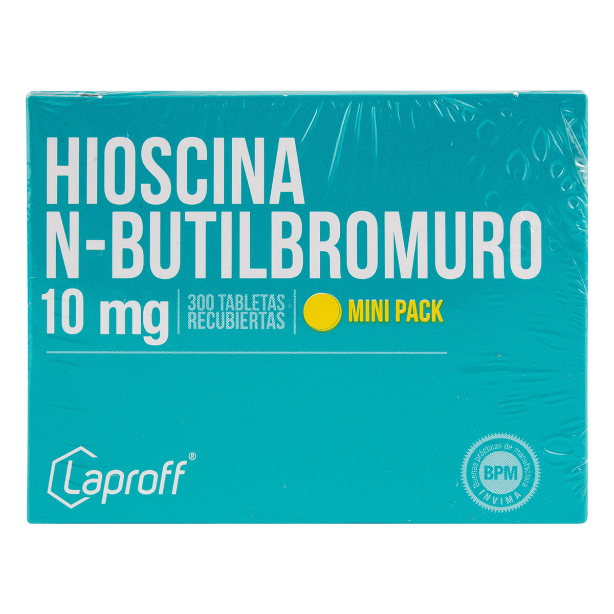 Hioscina N-Butilbromuro 10 Mg Laproff Caja X 300 Tabletas Recubiertas.